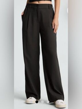 Beyond Yoga Black Status Wide-Leg Trousers